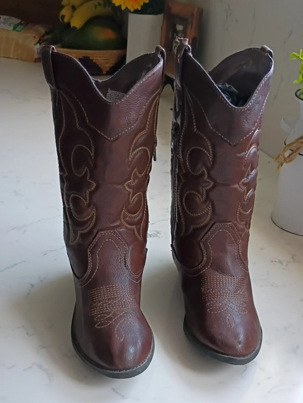 Cat & Jack Brown Western Heeled Boots
